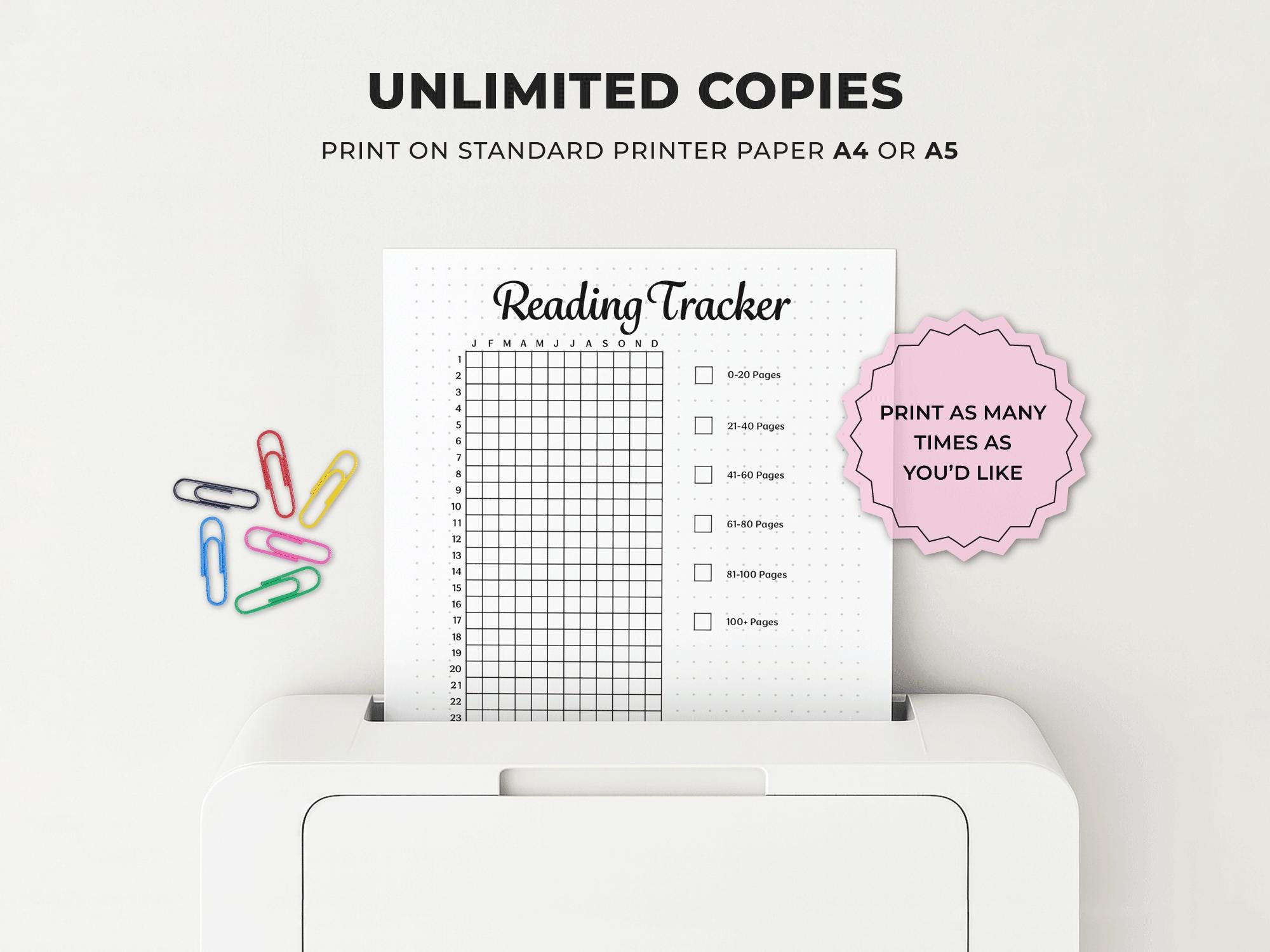 Reading Tracker Printable – Book Log & Journal PDF (A4 and A5) - Etsy ...