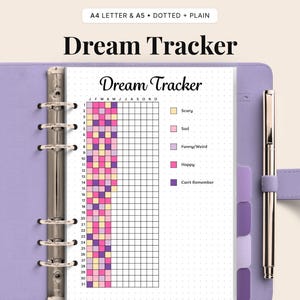 Dream Tracker Printable – Sleep Log & Dream Journal PDF (A4 and A5)