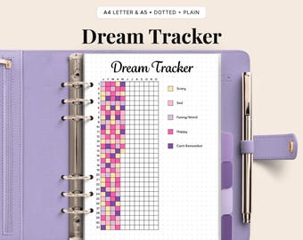 Dream Tracker Printable – Sleep Log & Dream Journal PDF (A4 and A5)