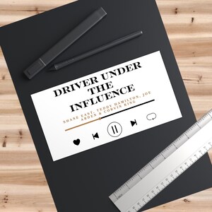 Driver Under The Influence Car Decal - BookTok Romance Reader Gift image 3