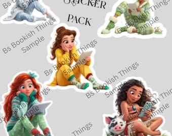 Cosy Princess png-stickers, tabletkunst (digitale download)
