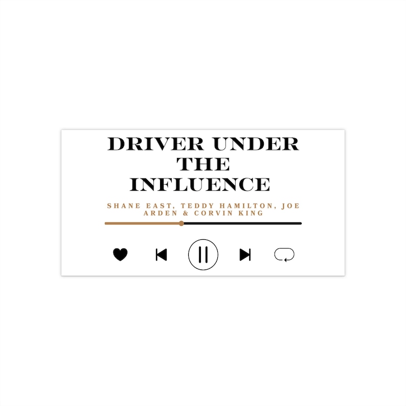 Driver Under The Influence Car Decal - BookTok Romance Reader Gift image 1