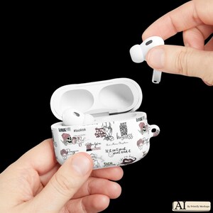 Bookish Quotes pattern AirPod Case | Reading, Coffee, Feminine Doodles