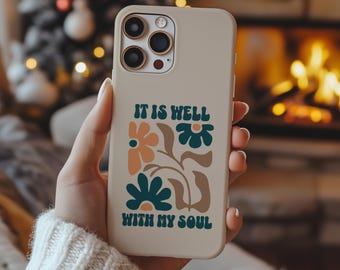 It Is Well With My Soul Custom Christian Phone Case, Magsafe Impact-Resistant, iPhone 13-17