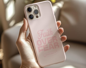 Faith Over Fear Custom Christian Phone Case, Magsafe Impact-Resistant