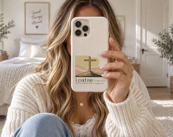 Lead Me Christian Phone Case, Boho Bible Verse iPhone Case, Slim Scripture Case, Jesus Phone Case, Faith Gift