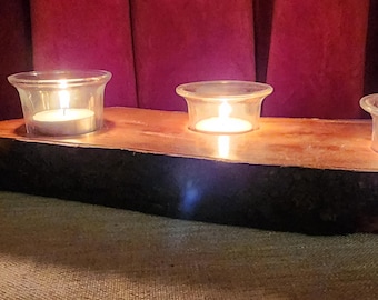 Live Edge Wood Candleholder 6
