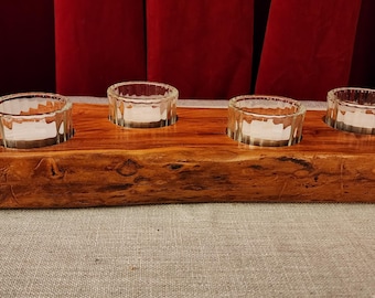 Rustic Live Edge Wooden Candleholder 8