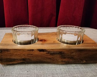 Live Edge Wood Candleholder 7
