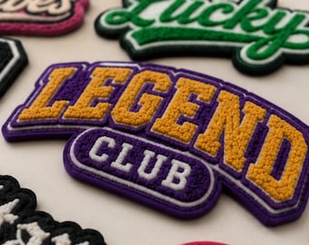 Custom Chenille Patch, Varsity Letterman Patch, Iron On Patches, Sew On, Personalized Fluffy Letters & Numbers for Jacket, Hats, Backpacks
