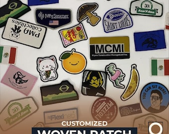 Custom Woven Patches, Personalized Patches for Clothing & Hats, Custom Woven Labels, Personalized Brand Labels, Woven Patch