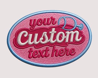 Custom Embroidered Patches, Personalized Logo Patch, Velcro Patch, Personalized Embroidered Patch for Bags, Hats, Jackets, Iron On & Sew On