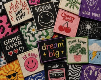 Custom Embroidered Patches, Personalized Logo Patch, Velcro Patch, Personalized Embroidered Patch for Bags, Hats, Jackets, Iron On & Sew On