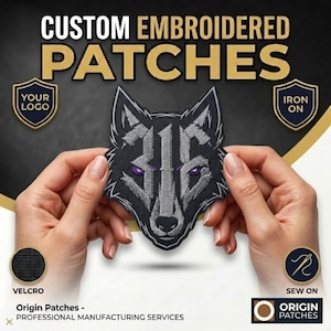Parche bordado personalizado / Parche con el logotipo del equipo / Insignia termoadhesiva personalizada / Parche para uniforme y chaqueta