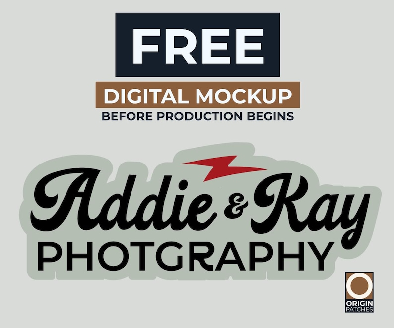 May include: A digital mockup graphic with the word "FREE" in white on a navy blue background. Below, a brown rectangle reads "DIGITAL MOCKUP" and "BEFORE PRODUCTION BEGINS". The graphic features "Addie & Ray PHOTOGRAPHY" in a stylized font.
