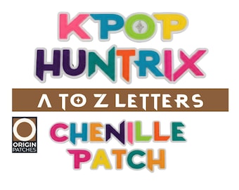 Custom Kpop Chenille Letter Patch | Varsity Iron-On or Sew-On Patch | Personalized Alphabet Letters | Kpop Idol Merch Patch
