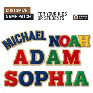 カスタムシェニールレターパッチ、ゴールドグリッターバーシティレターパッチ、マルチカラーバーシティレターパッチ、アイロン接着アップリケ