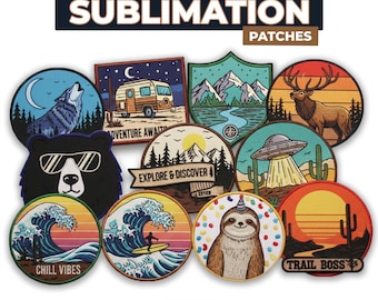 Custom Sublimation Patches, Printed Patches, Sublimation Patches, Photo Patch, Custom Logo Patch, Sublimation Print Patches, Iron On Patches