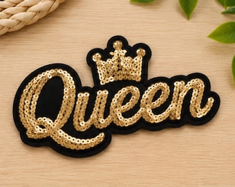Custom Sequin Mascot Patch, Personalized Glitter Embroidered Mascot Applique, Iron On Sew On Patch for Jackets, Hats, Bags & Uniforms