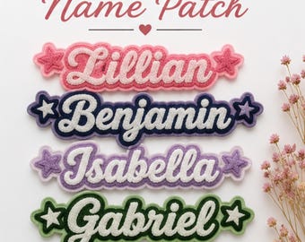 Custom Chenille Name Patch, Personalized Name Patch, Iron On Patch for Jackets, Hats & Backpacks, Varsity Letter Patch, Sew On Applique