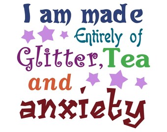 Té glitter y ansiedad SVG