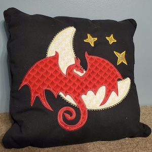 Dragon Applique Embroidery Design: 3 Sizes!