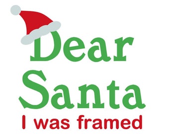 Querido Santa estaba enmarcado archivo SVG