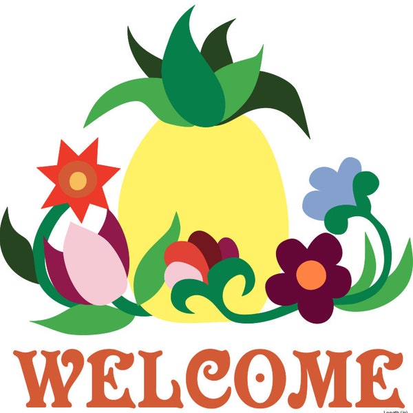 Welcome Pineapple SVG File