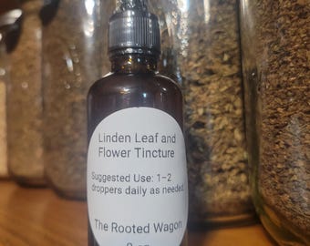 Tintura de hojas y flores de tilo • Extracto calmante a base de hierbas • Apoyo para el sistema nervioso y el corazón • 2 oz