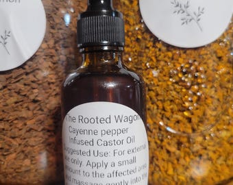 Aceite de ricino con pimienta de cayena • Infusión de hierbas reconfortante para la circulación, las articulaciones y el alivio del dolor