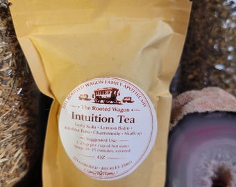 Té de intuición / Té de hierbas calmante para la concentración y la relajación / Centella asiática, tulsi, melisa y manzanilla