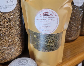 Té de hierbas Spring Refresh / Mezcla de Kapoor Tulsi, Ortiga y Menta / Té de hojas sueltas rico en minerales