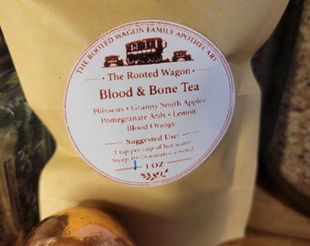 Té de Sangre y Hueso / Té de Hierbas Espirituales / Té de Hibisco, Manzana y Granada / Té de Hojas Sueltas Afrutado y Ácido / Té Sin Cafeína
