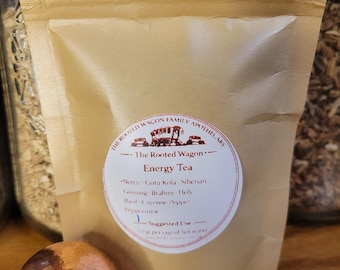 Té energético natural • Ortiga, centella asiática, brahmi, ginseng siberiano • Mezcla de hierbas veganas