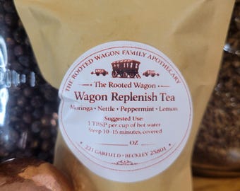 Té de hierbas de moringa y ortiga / Mezcla mineral Wagon Replenish