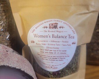 Té de hierbas Women’s Balance / Mezcla de hibisco, ortiga y tulsi / Té de hojas sueltas elaborado artesanalmente