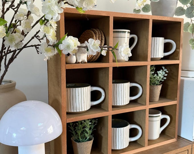Handcrafted Wooden Mug Cubby