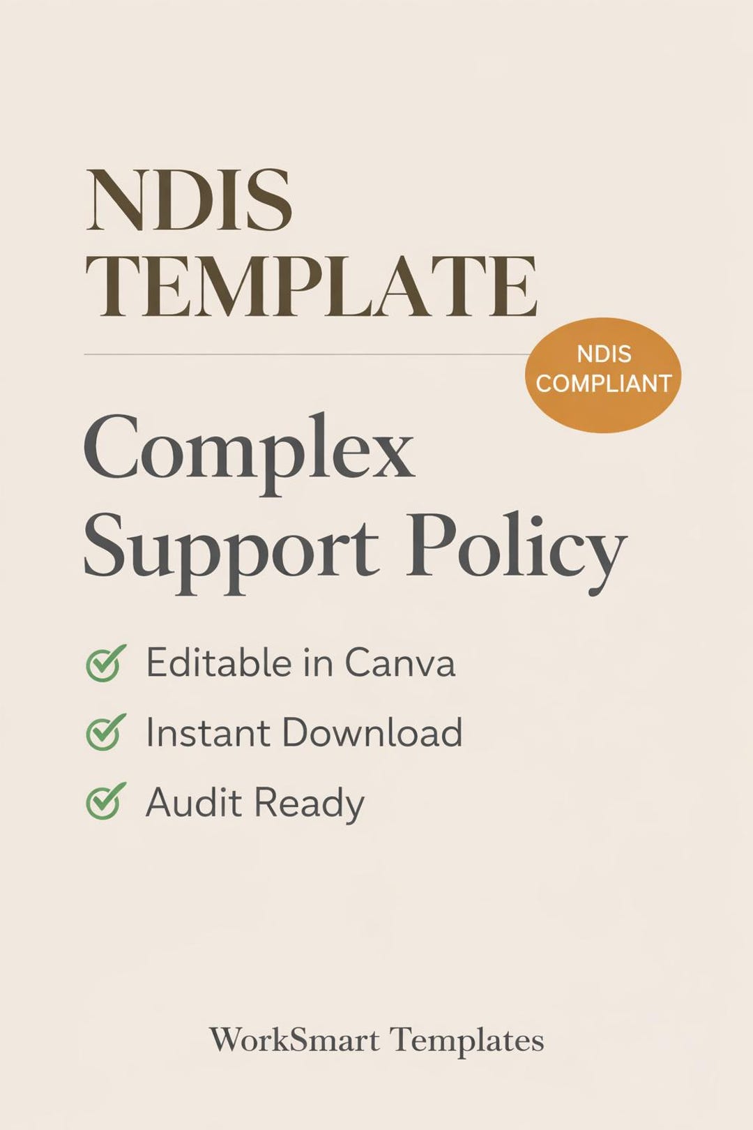 Complex Support Model NDIS Complex Support Template | Behaviour Support Policy | Canva ...