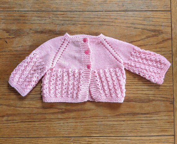 Light pink baby cardigan deals