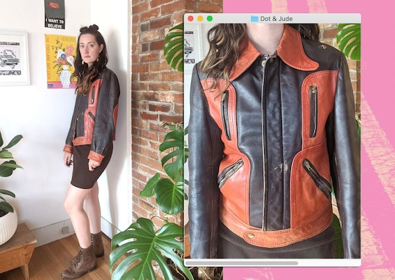 EPIC Soft Vintage 70s Two Tone Color Block Brown O
