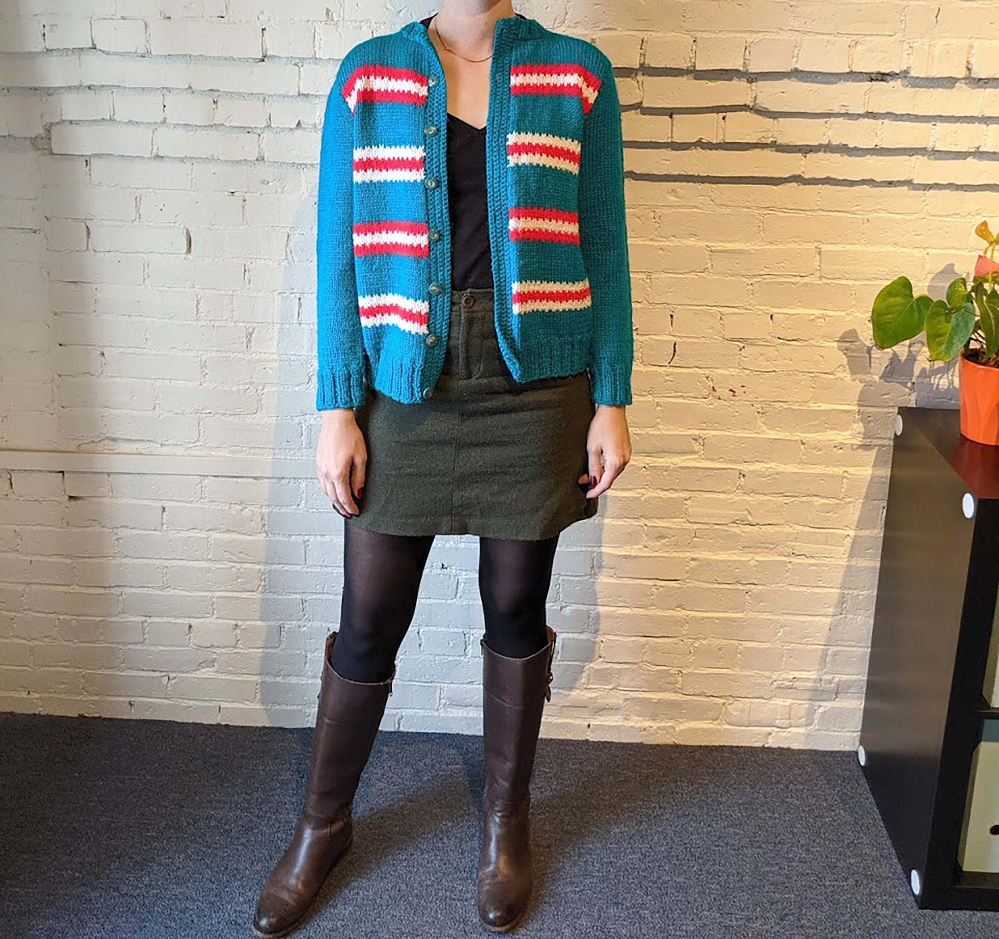funky knit cardigan