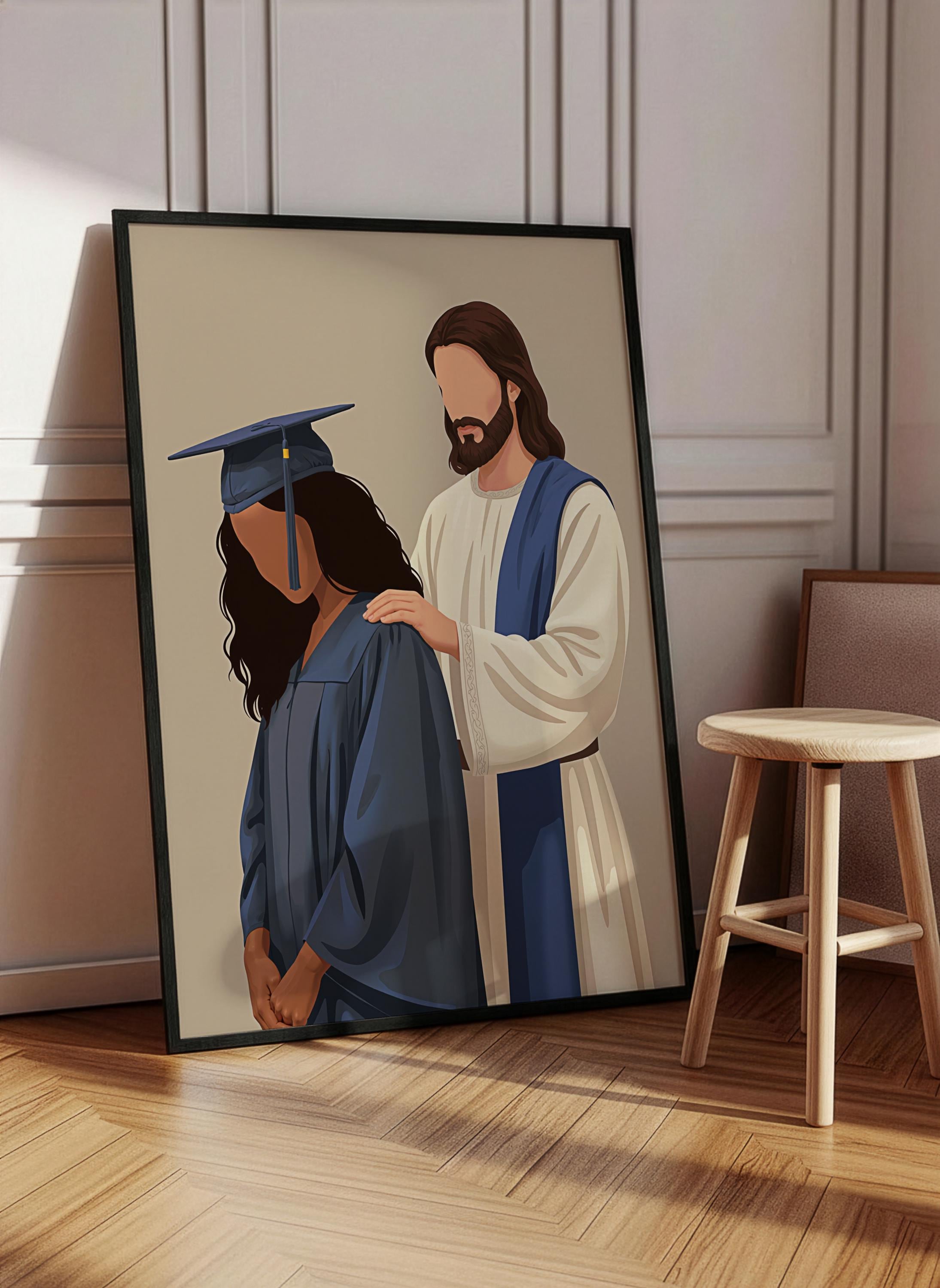 Personalized Graduation Gift Print, Custom Faith Poster, Black Girl ...