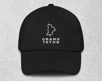Grand Teton National Park Embroidered Dad Hat | Hiking Travel Gift