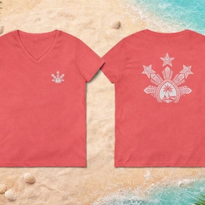 V-Neck Tee | Filipino Guamanian Tribal