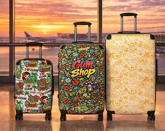 Guam Seal Gumshop Logo Suitcase | Island Travel Luggage