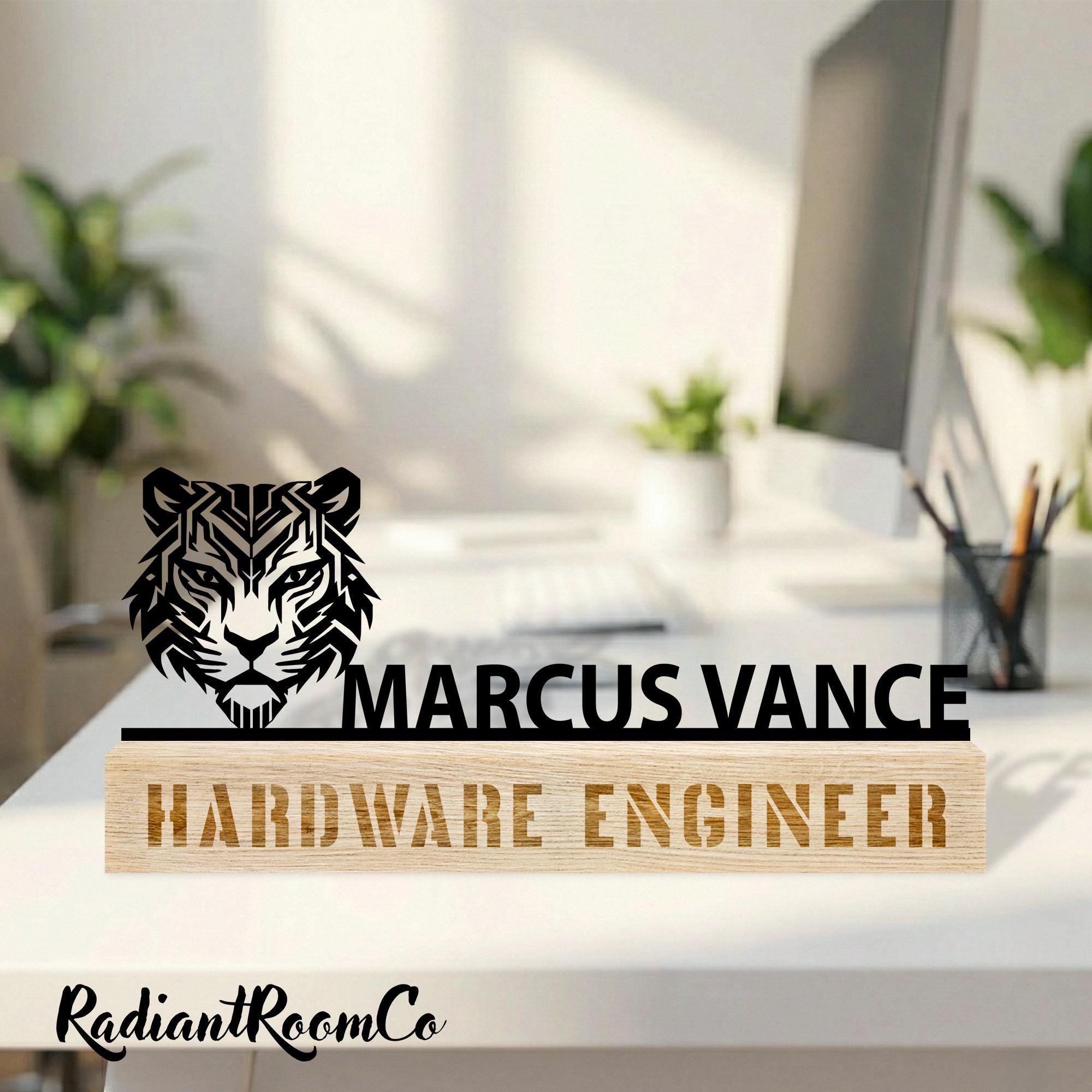 Custom Hardware Engineer Desk Name Plate, Personalized Computer Science ...