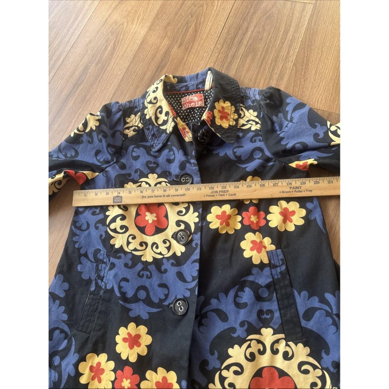 Anthropologie Bica Cheia Floral Medallion Whimsical Swing Jacket Coat Women S image 10
