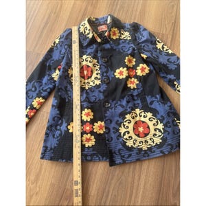Anthropologie Bica Cheia Floral Medallion Whimsical Swing Jacket Coat Women S image 8