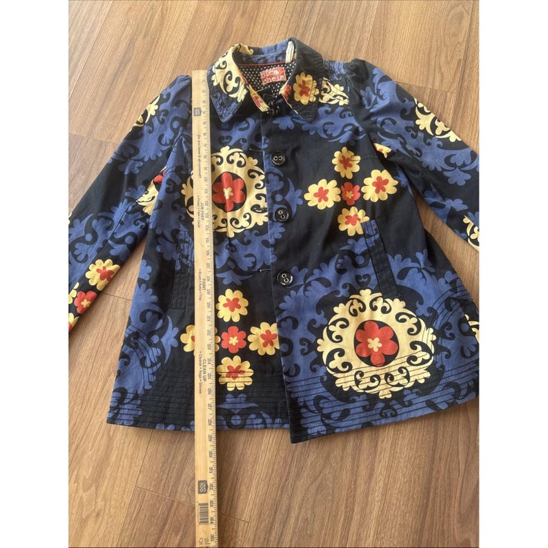 Anthropologie Bica Cheia Floral Medallion Whimsical Swing Jacket Coat Women S image 8