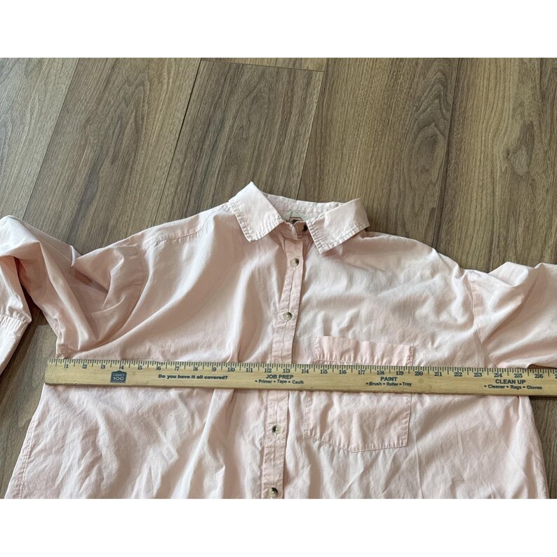 Free People Camisa rosa de manga larga con lazo en la espalda y botones imagen 10